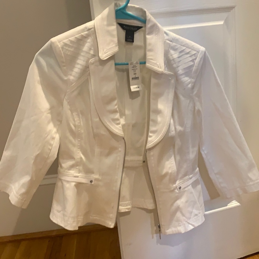 White house black market white fancy jacket